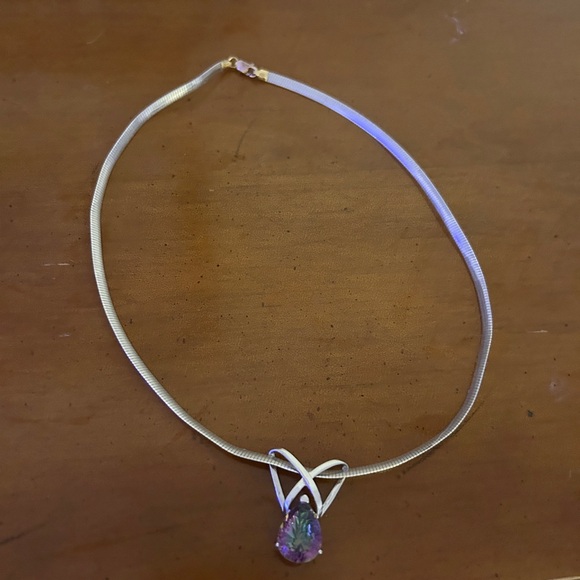 Mystic topaz necklace. Never worn. - Picture 4 of 12